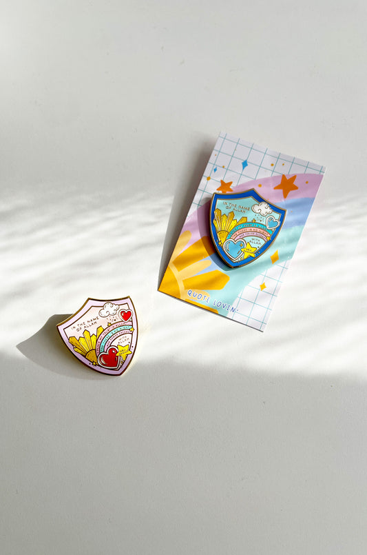 Shield brooch pin | Quote Lovin' | Eid gifts