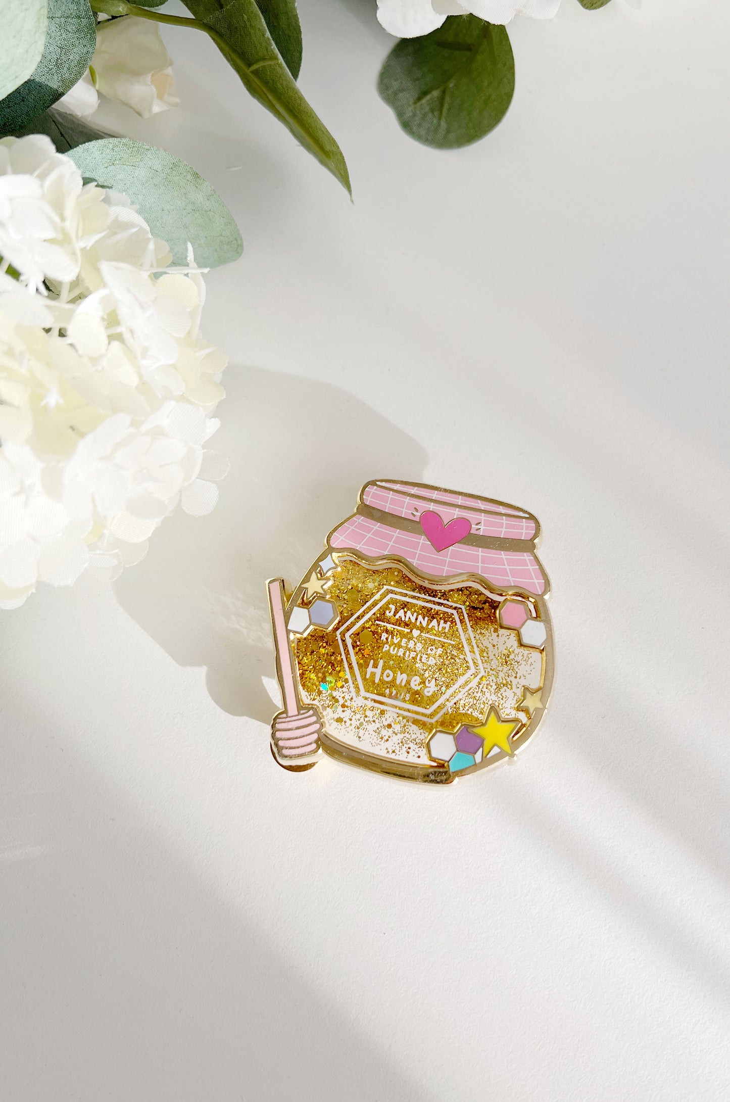 Honey Jar - Glitter liquid pin with display banner | Quote Lovin' | Eid gifts