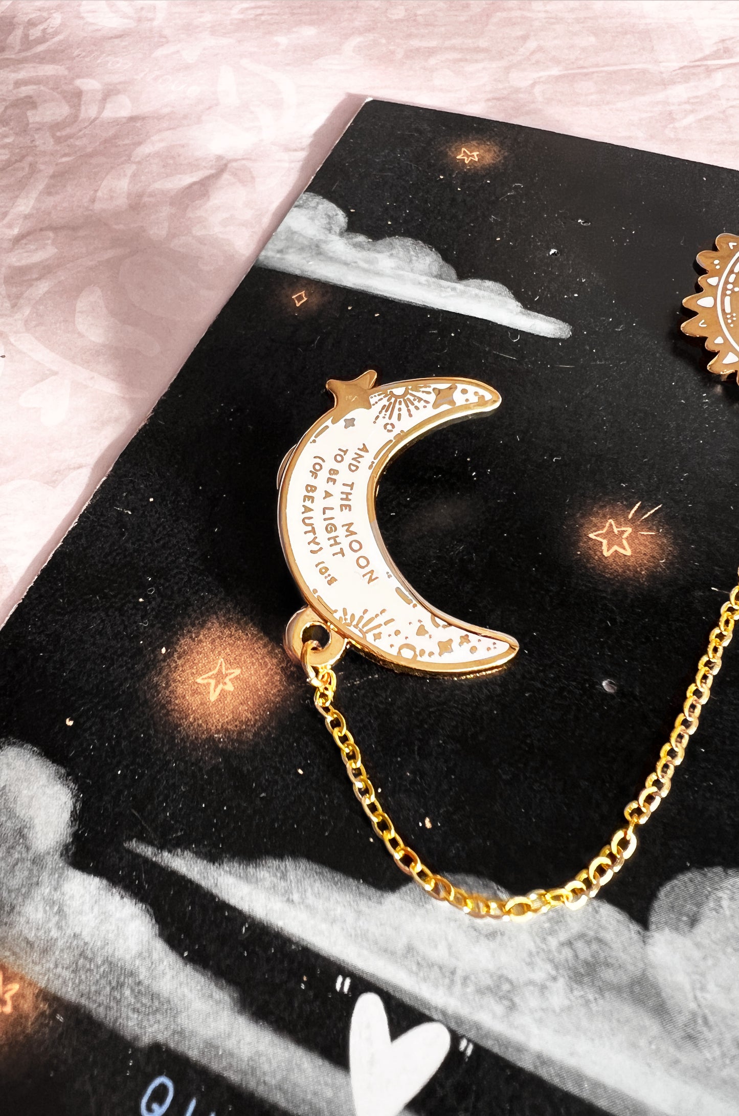 Sun & Moon chain pins | Quote Lovin' | Eid gifts - Quote Lovin'