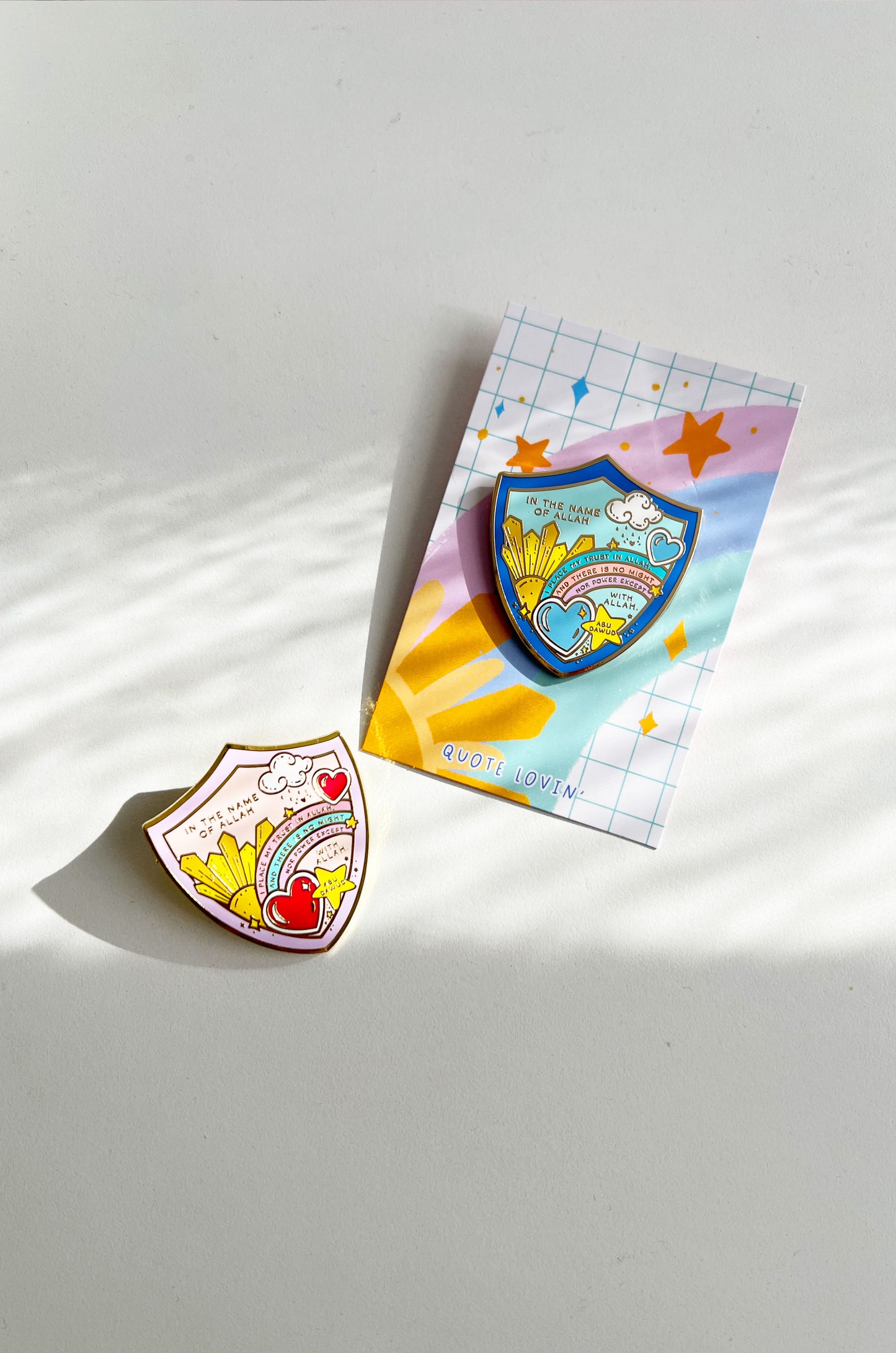 Shield brooch pin | Quote Lovin' | Eid gifts