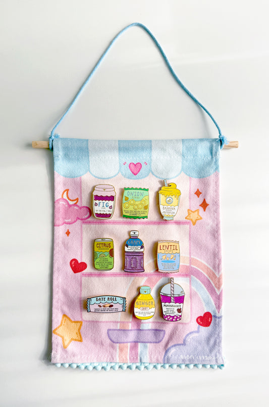 Snack pins and display vending machine banner | Quote Lovin' | Eid gifts