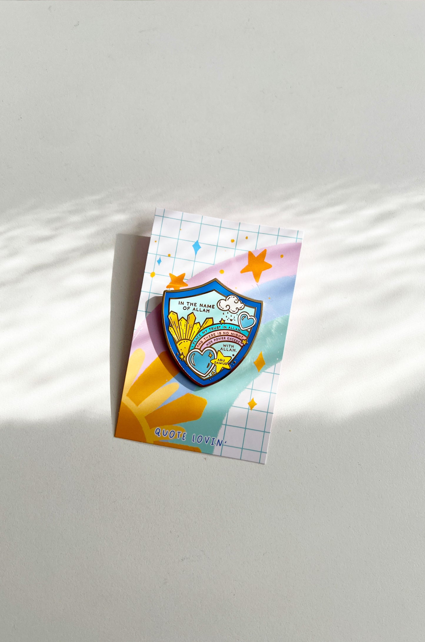 Shield brooch pin | Quote Lovin' | Eid gifts