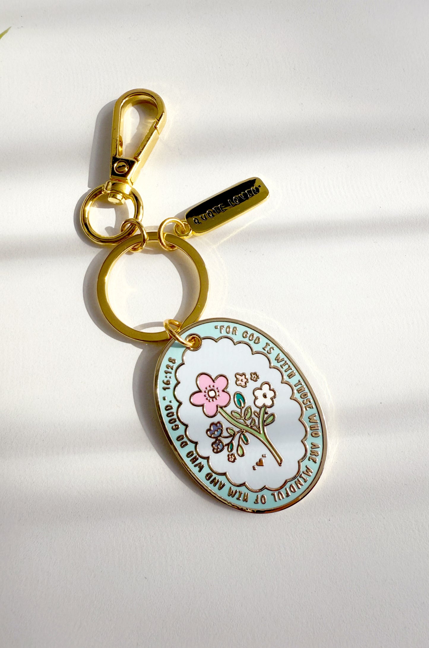 Floral mint keyring | Quote Lovin' | Eid gifts