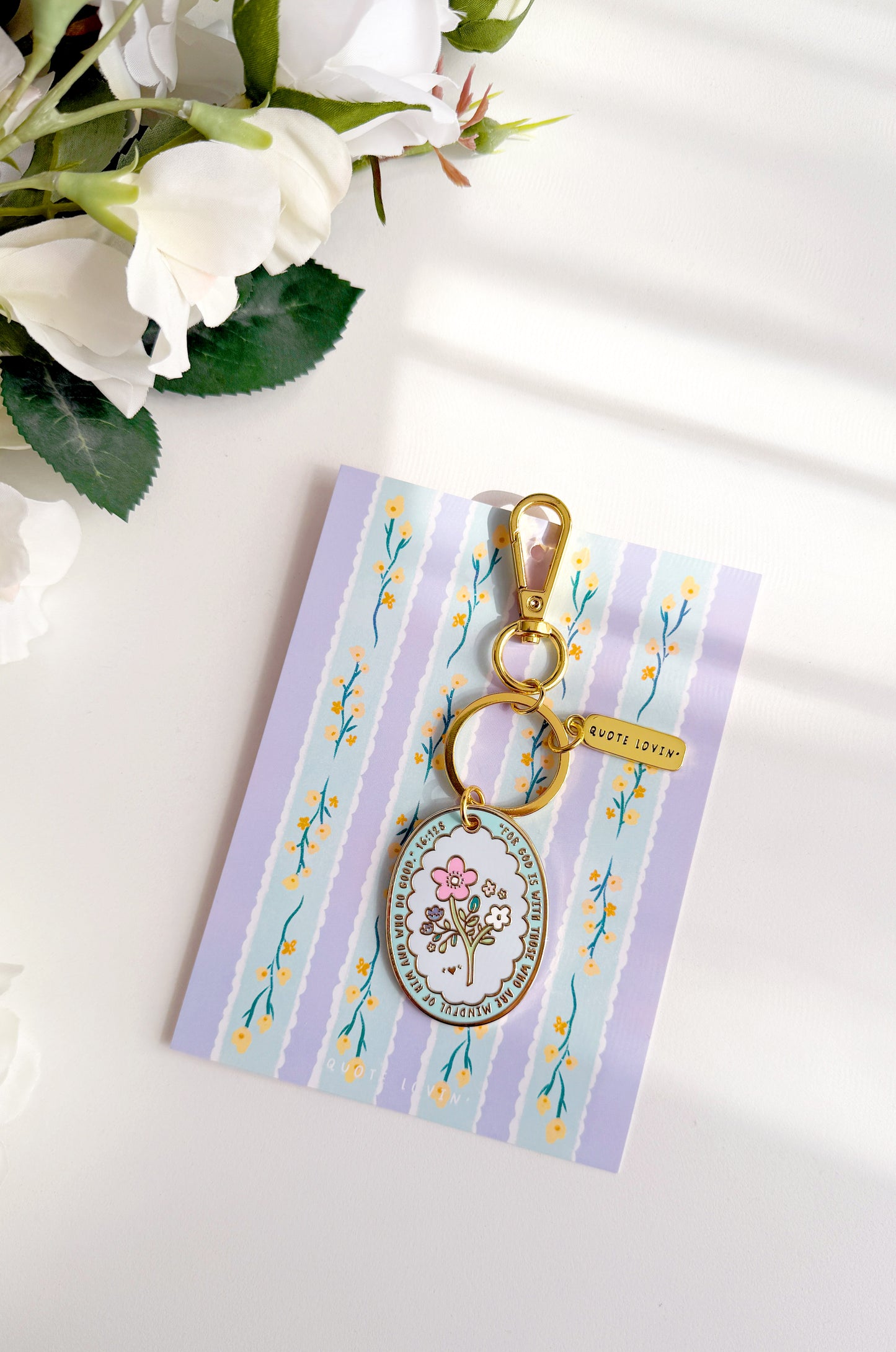 Floral mint keyring | Quote Lovin' | Eid gifts