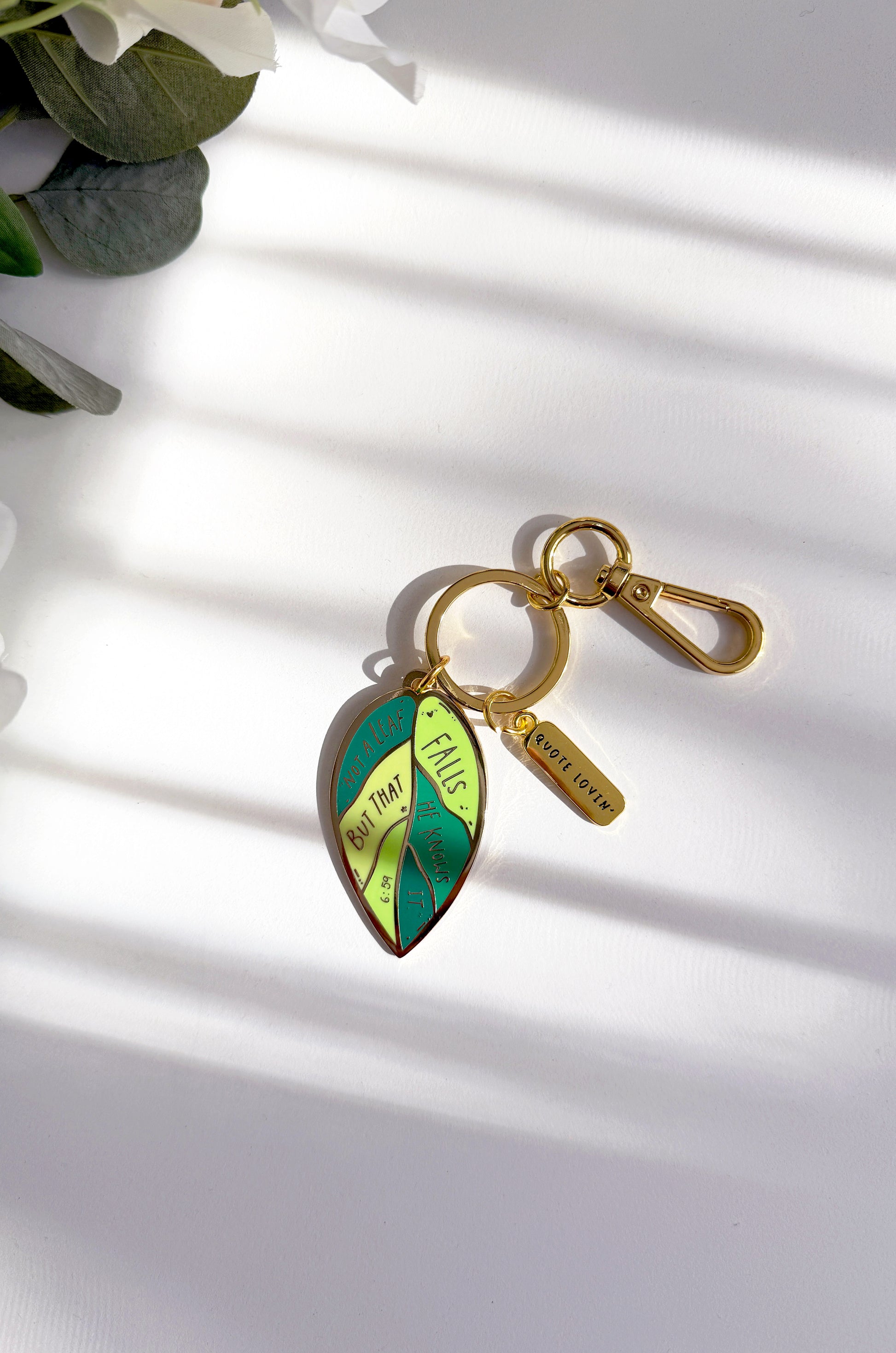 Leaf keyring | Quote Lovin' | Eid gifts - Quote Lovin'