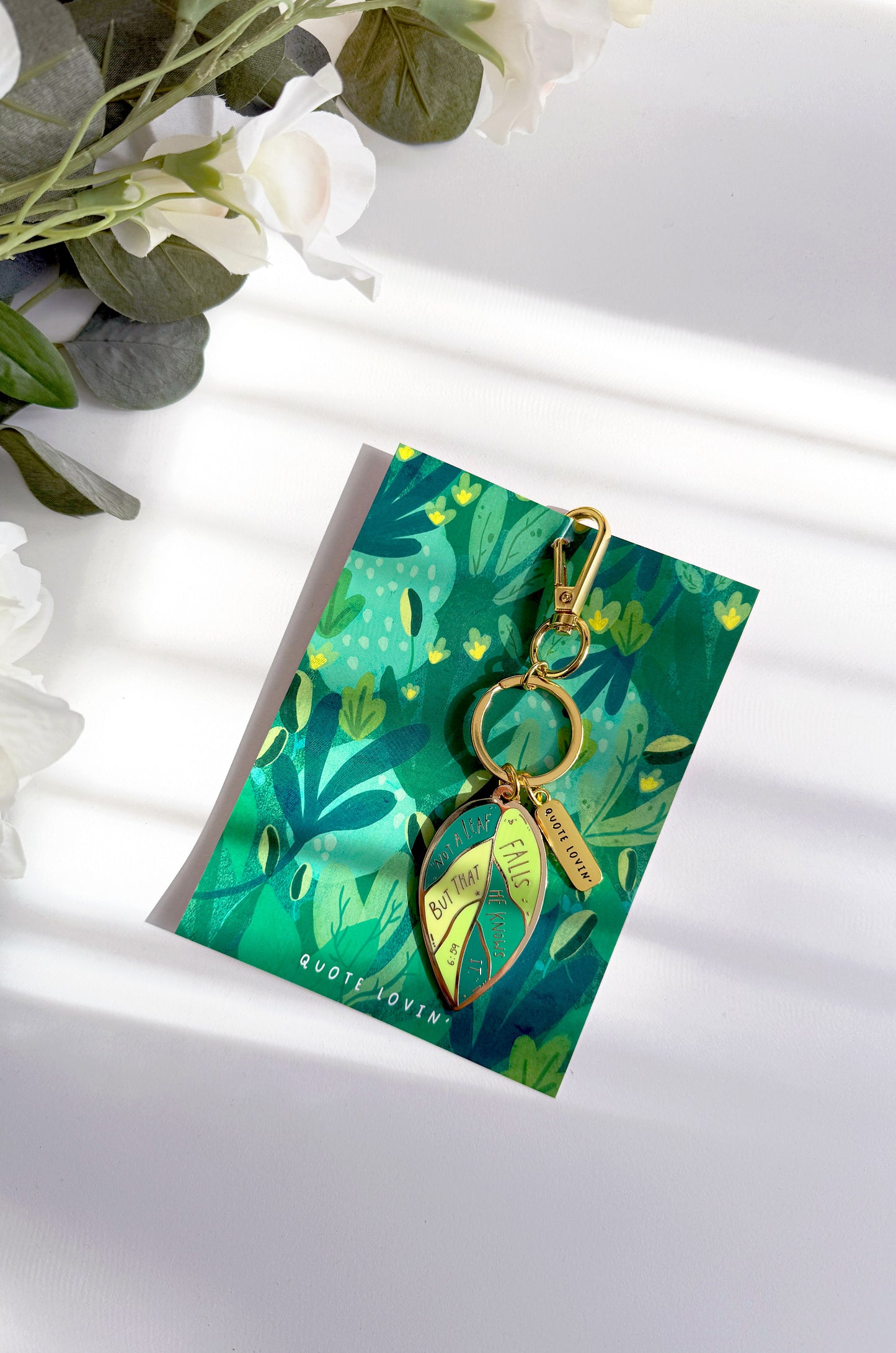 Leaf keyring | Quote Lovin' | Eid gifts - Quote Lovin'