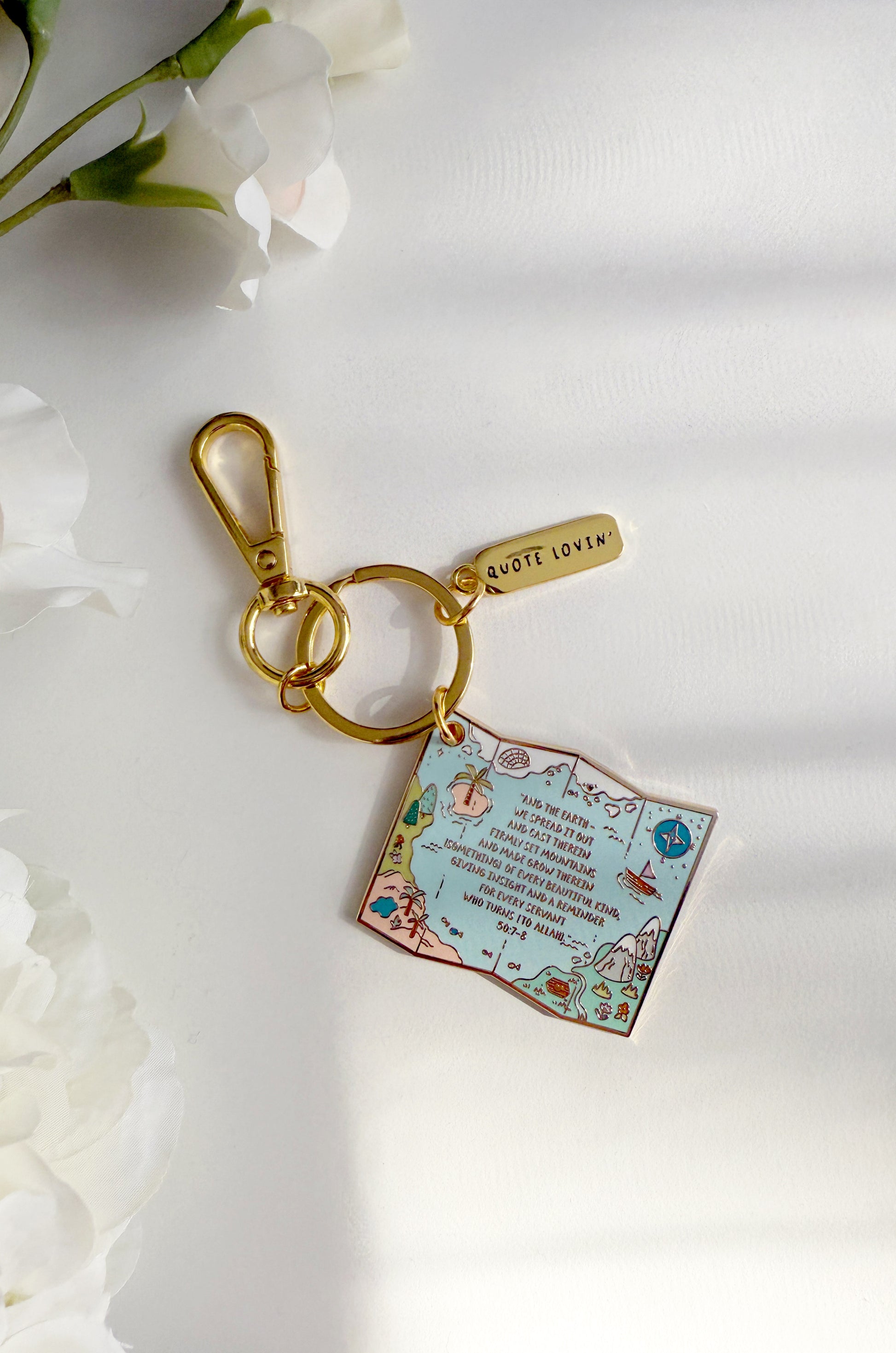 Map keyring | Quote Lovin' | Eid gifts - Quote Lovin'