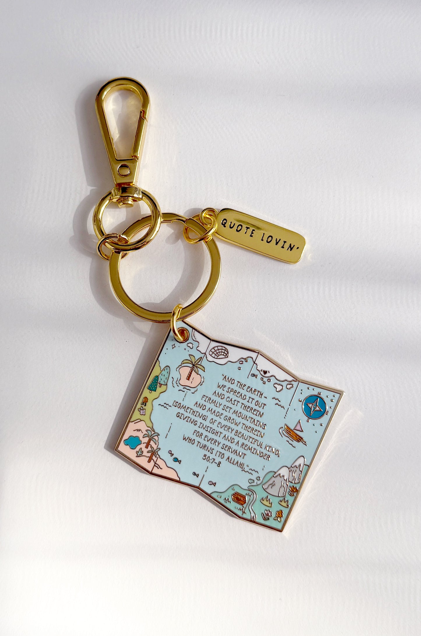 Map keyring | Quote Lovin' | Eid gifts - Quote Lovin'