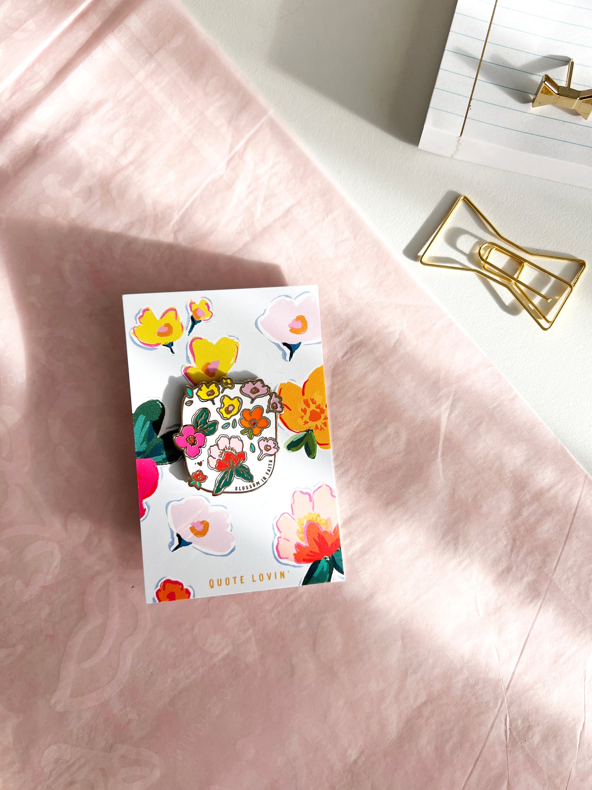 Floral enamel pin | Quote Lovin' | Eid gifts - Quote Lovin'