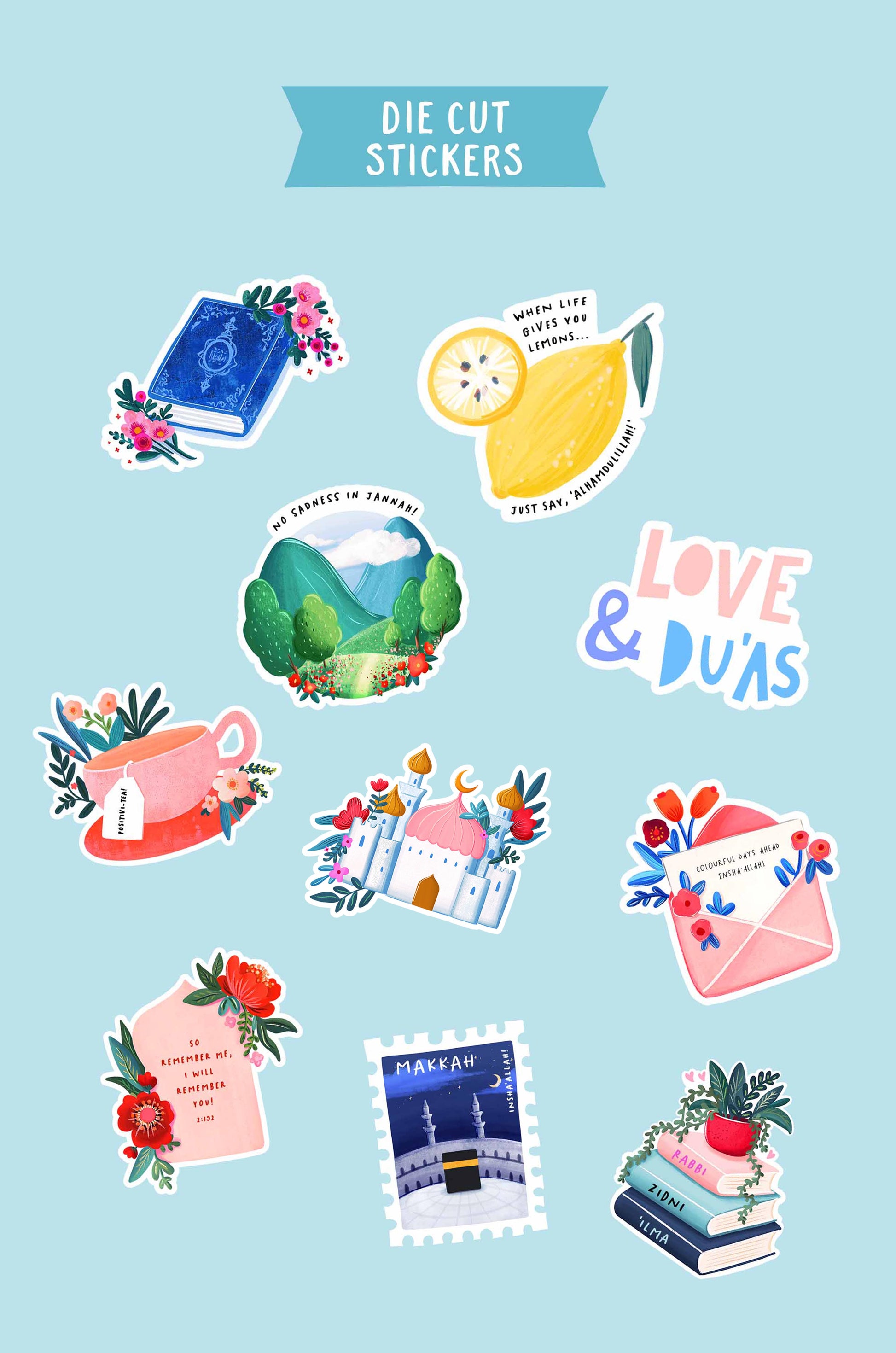 Die cut Islamic stickers  | Quote Lovin' | Eid gift ideas - Quote Lovin'